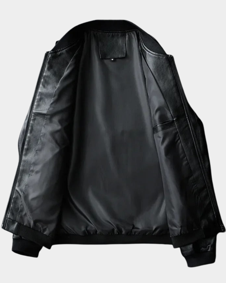 Veste Homme | Look Bomber avec Col Montant & Poches Zippées