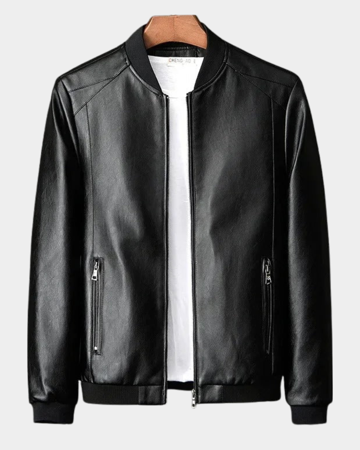 Veste Homme | Look Bomber avec Col Montant & Poches Zippées