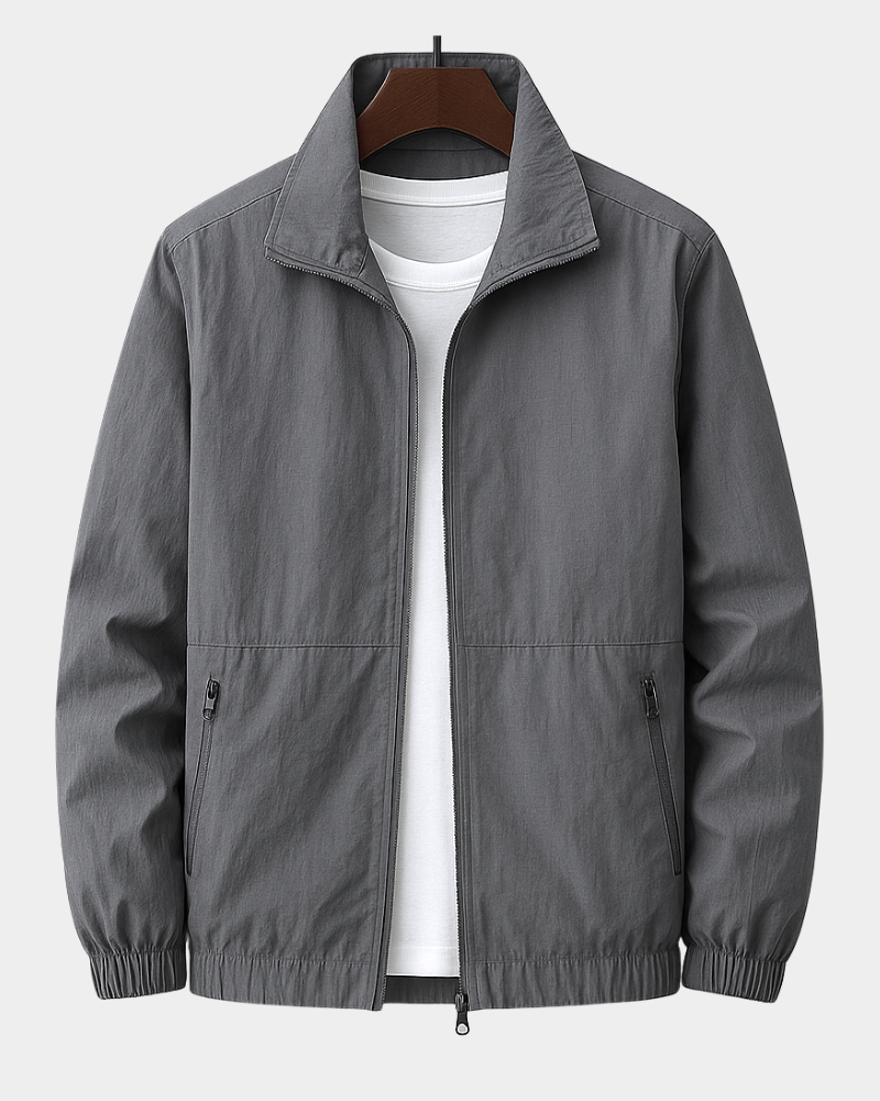 Veste Homme | Col Montant & Poches Zippées pour les Jours de Transition