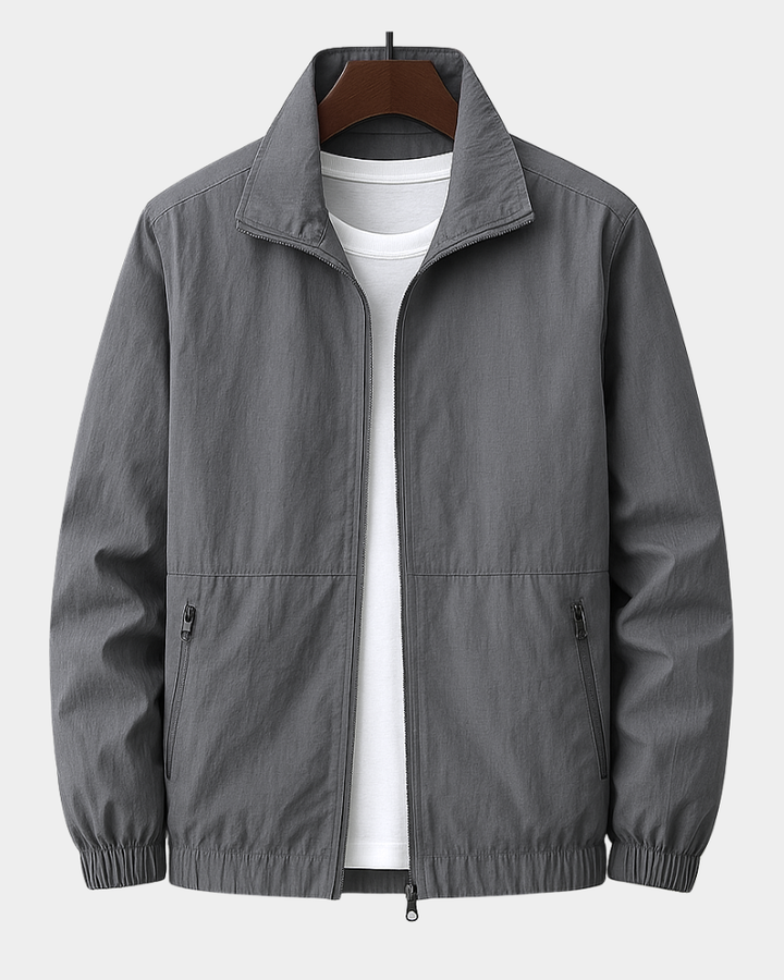 Veste Homme | Col Montant & Poches Zippées pour les Jours de Transition