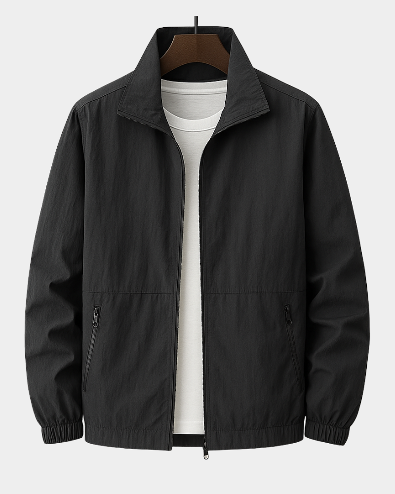Veste Homme | Col Montant & Poches Zippées pour les Jours de Transition
