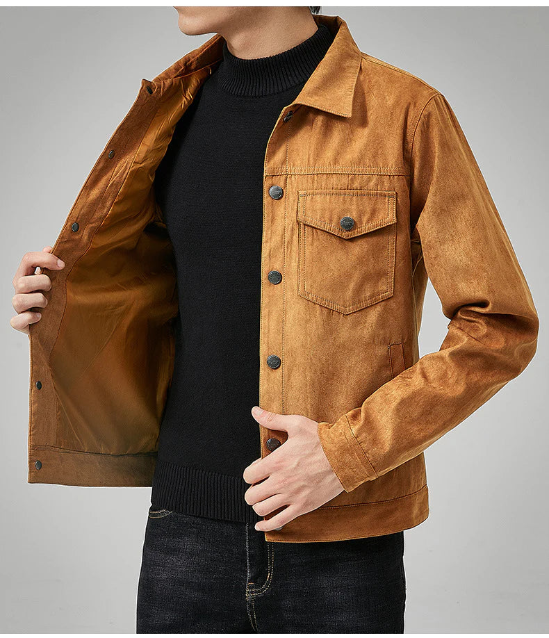 Veste en Jean Homme | Décontractée & Robuste avec Poches Poitrine