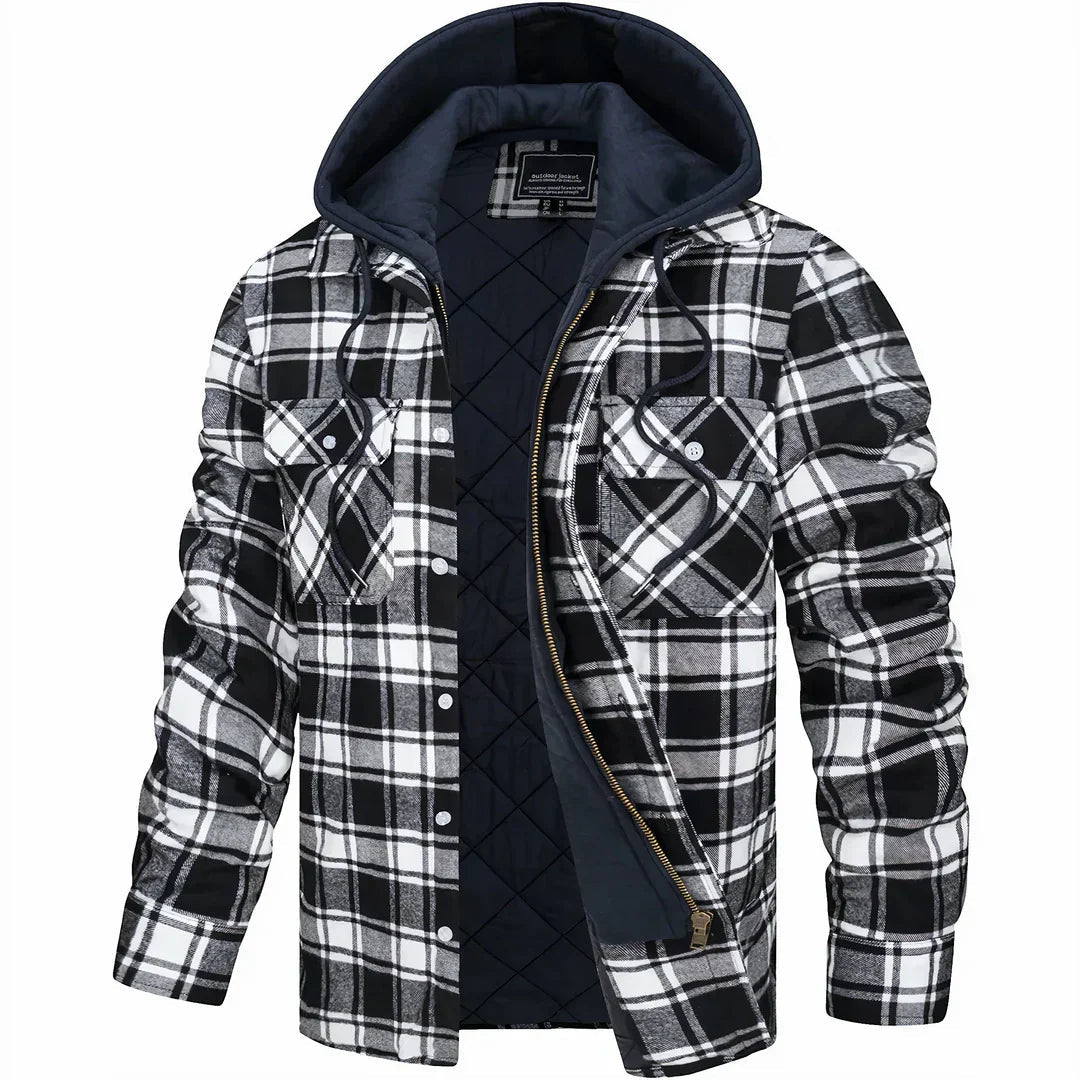 Sweat à capuche homme | Capuche & motif à carreaux