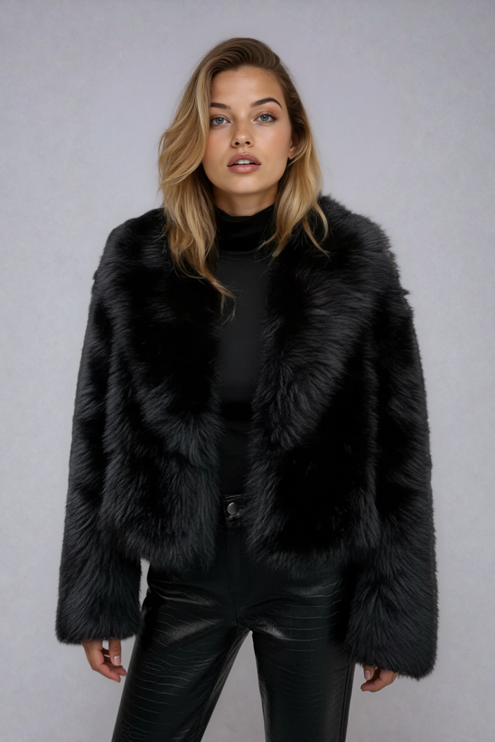 Veste en fausse fourrure femme | Coupe courte & Douceur Chaleureuse