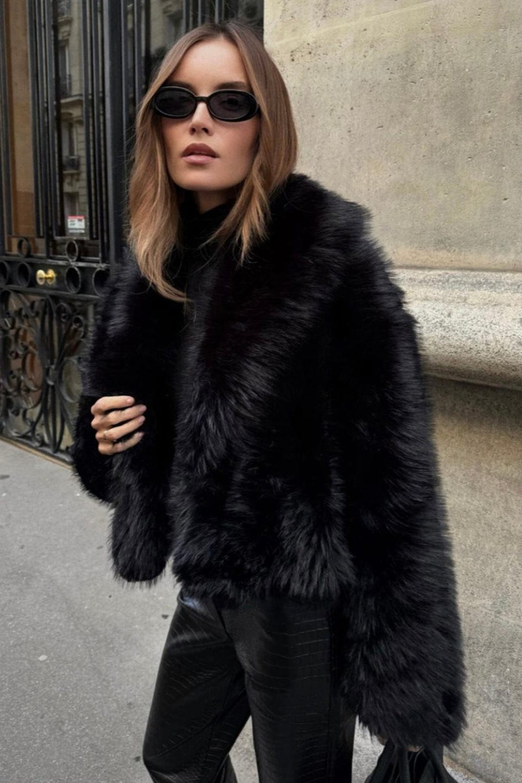 Veste en fausse fourrure femme | Coupe courte & Douceur Chaleureuse