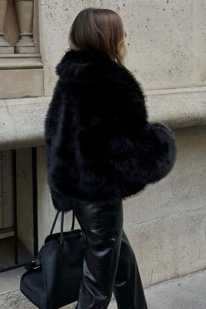 Veste en fausse fourrure femme | Coupe courte & Douceur Chaleureuse