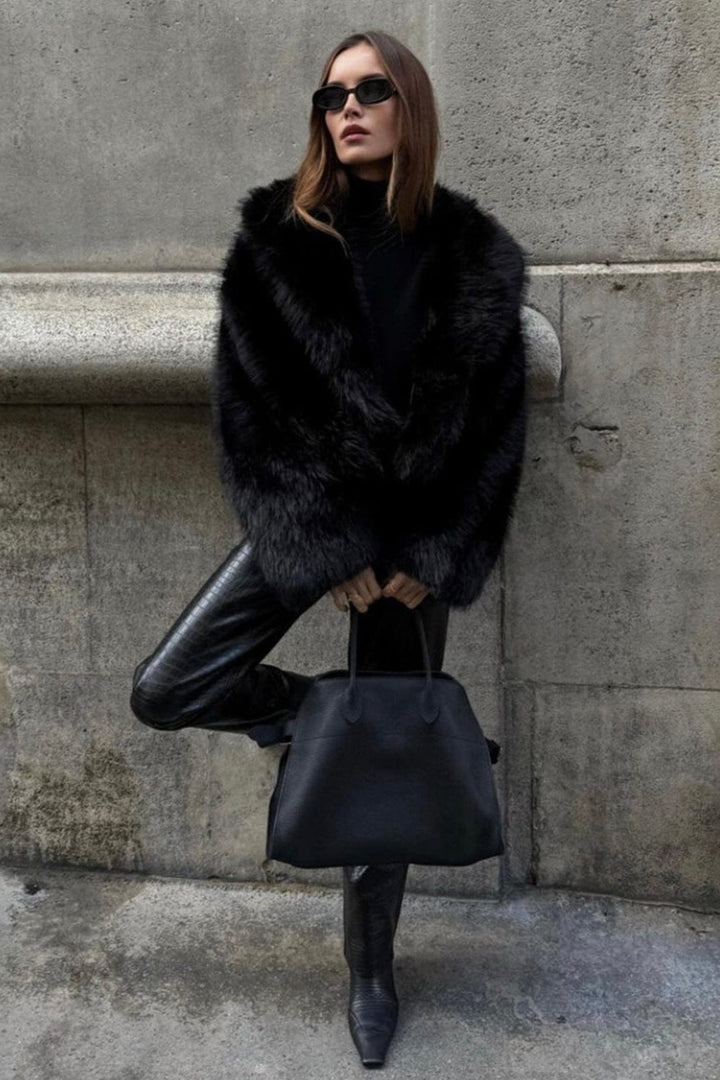 Veste en fausse fourrure femme | Coupe courte & Douceur Chaleureuse