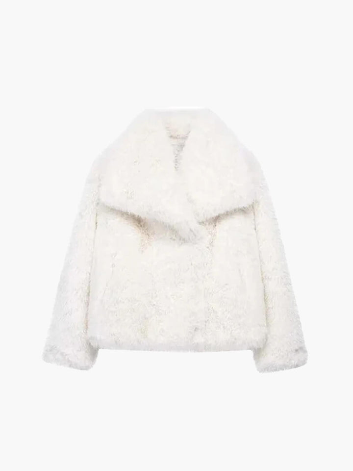 Veste en fausse fourrure femme | Col oversized & coupe courte
