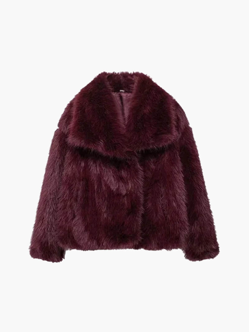 Veste en fausse fourrure femme | Col oversized & coupe courte