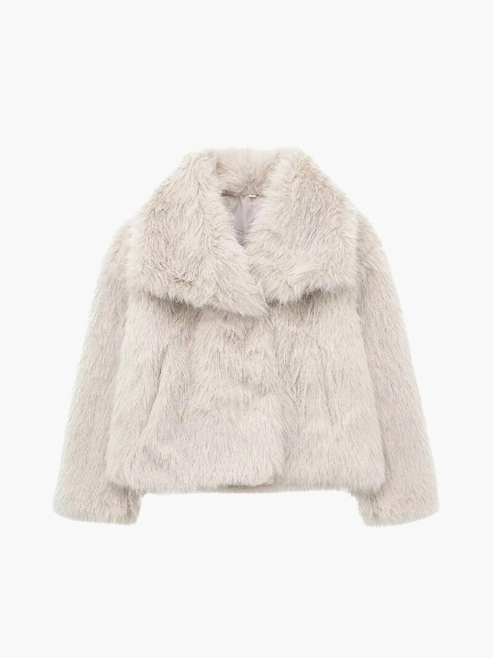 Veste en fausse fourrure femme | Col oversized & coupe courte