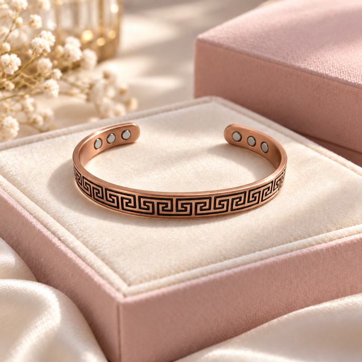 Bracelet en cuivre Méandre
