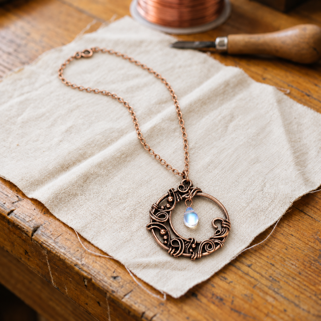 Collier en cuivre Goutte