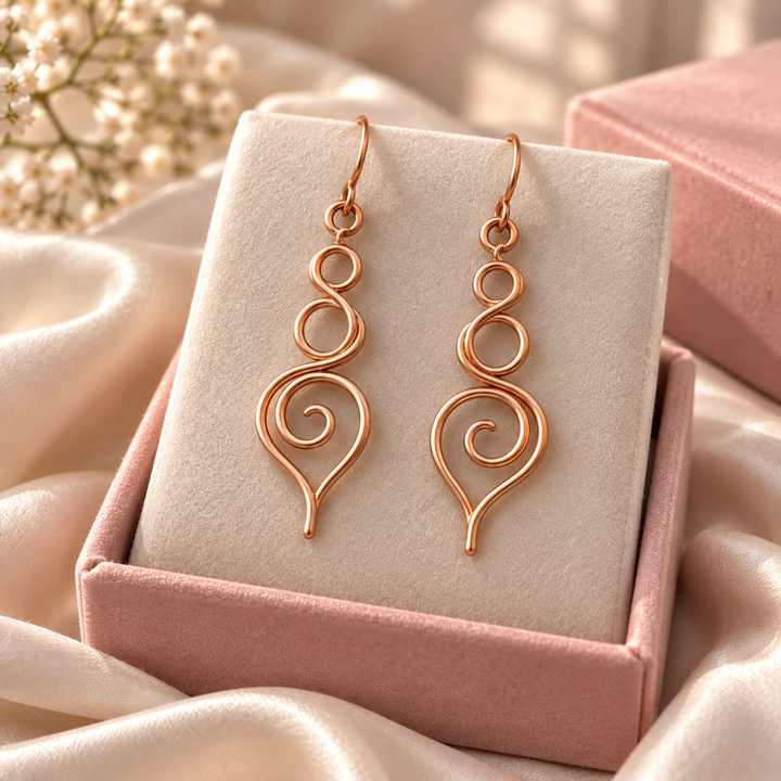Boucles d'oreilles en cuivre Laurette
