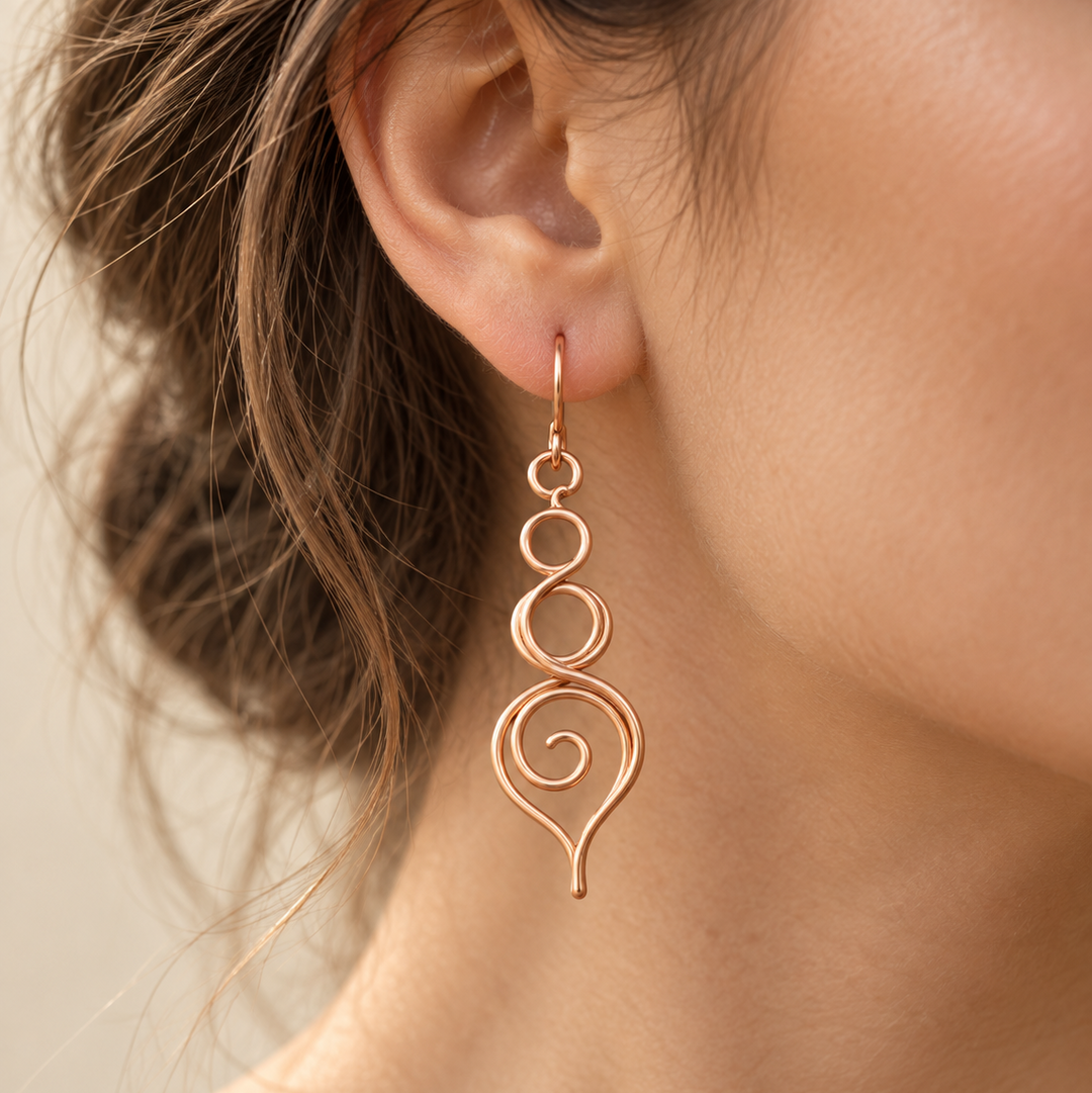 Boucles d'oreilles en cuivre Laurette