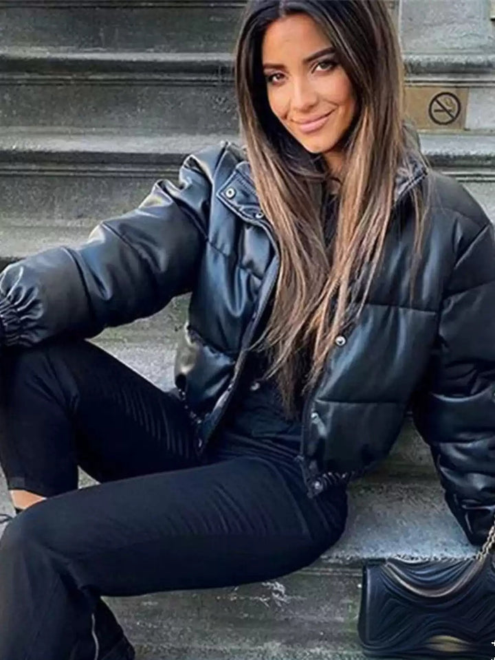 Veste courte femme | Poignets élastiques & Coupe décontractée