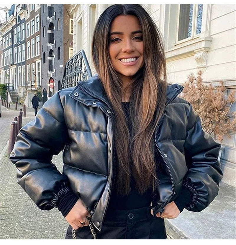 Veste courte femme | Poignets élastiques & Coupe décontractée