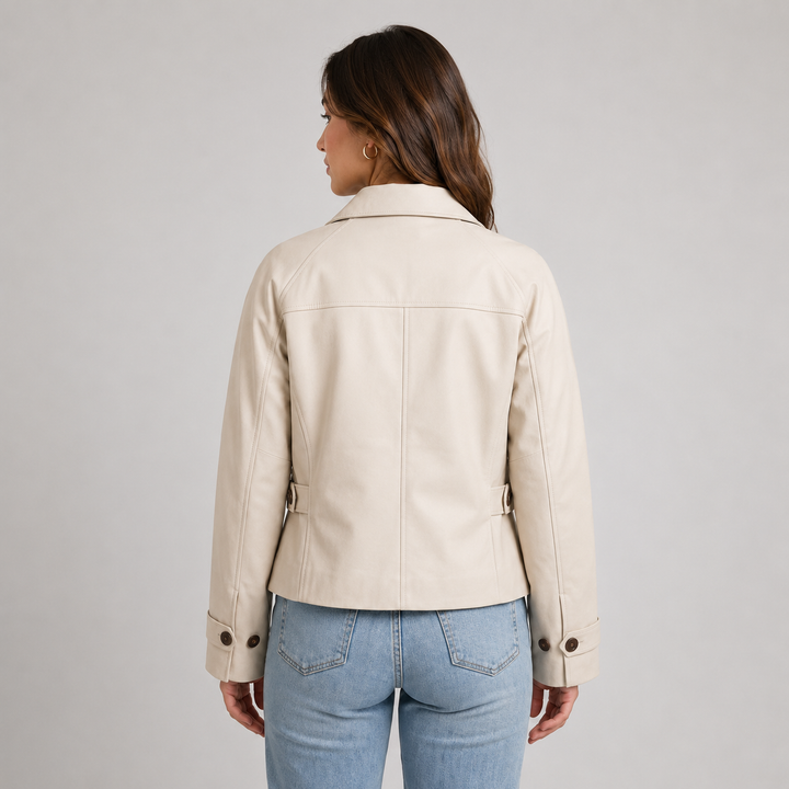 Veste courte femme | Col classique & patte de boutonnage