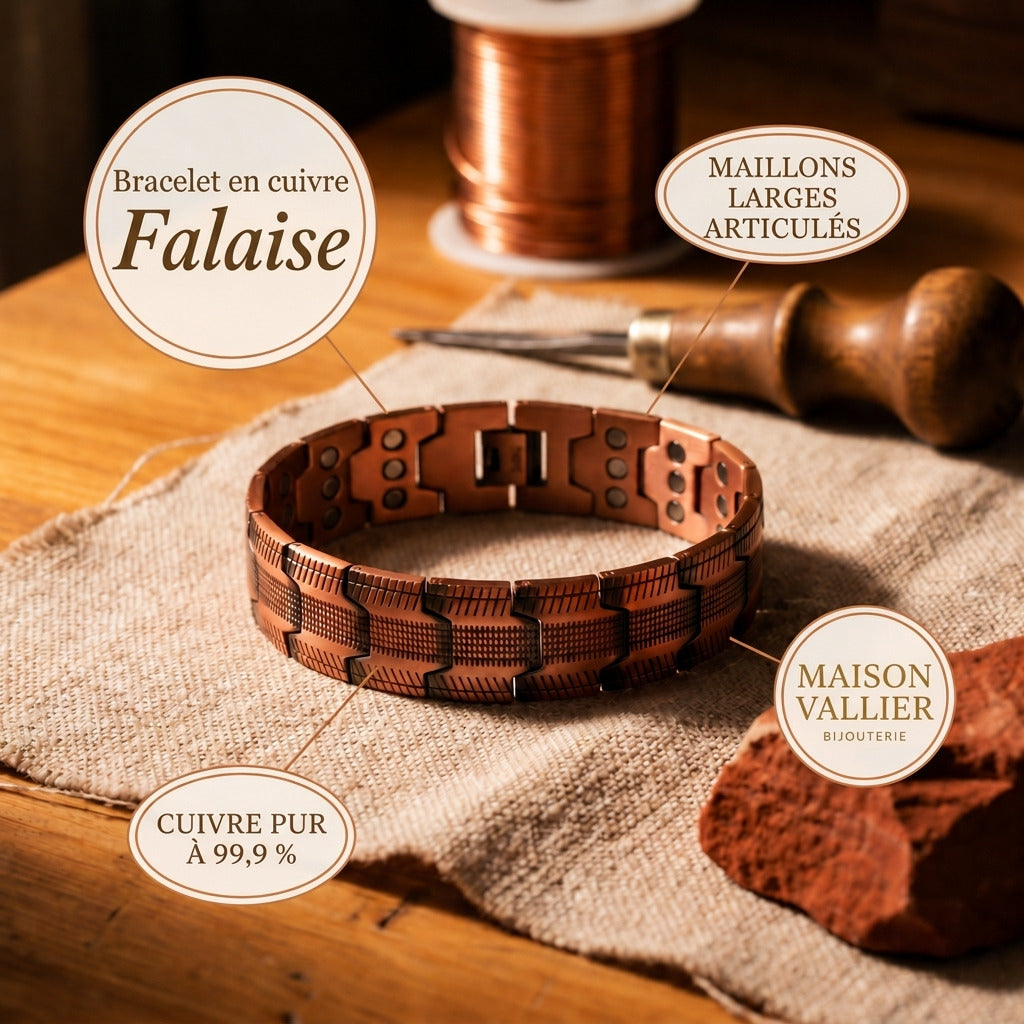 Bracelet en cuivre Falaise