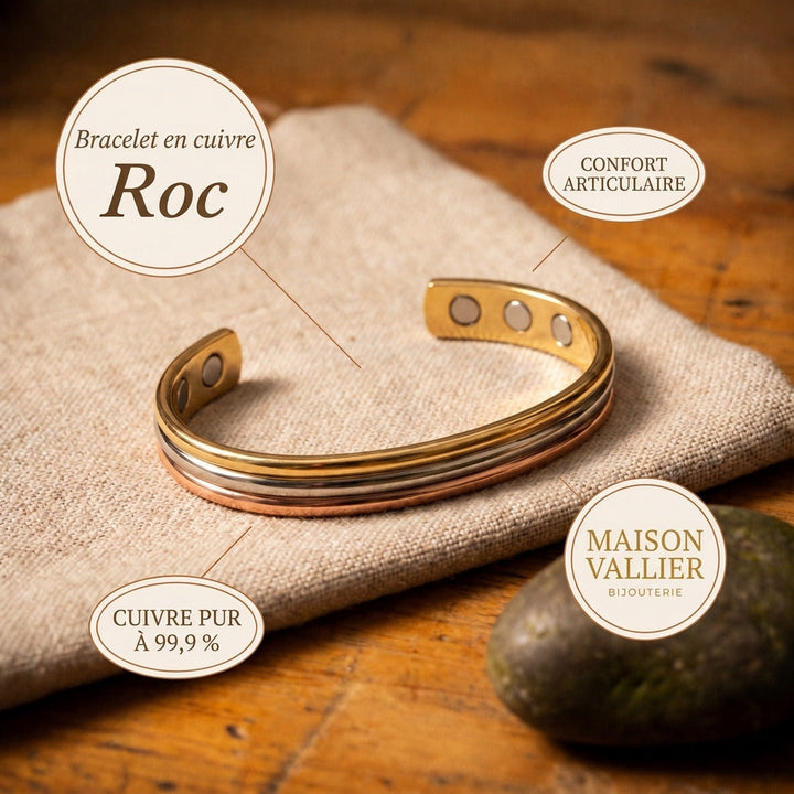 Bracelet en cuivre Roche