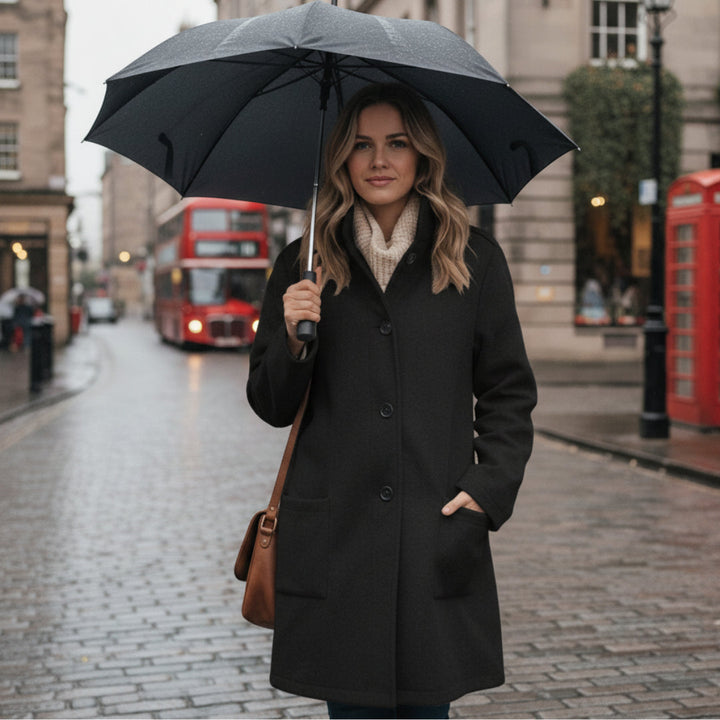 Manteau Femme | Col Montant Élégant & Poches Pratiques