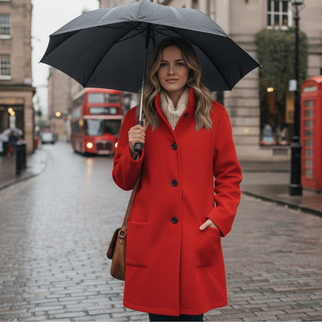 Manteau Femme | Col Montant Élégant & Poches Pratiques