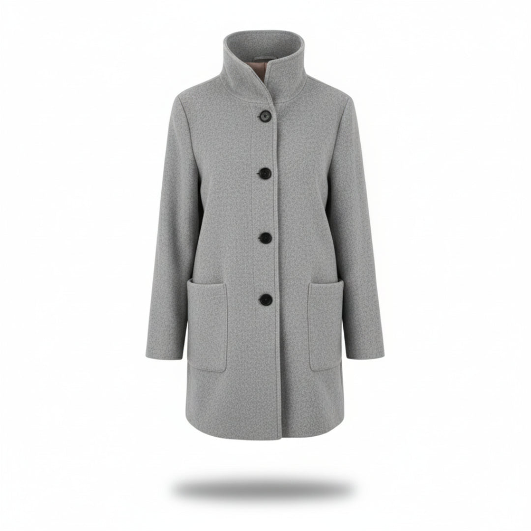 Manteau Femme | Col Montant Élégant & Poches Pratiques