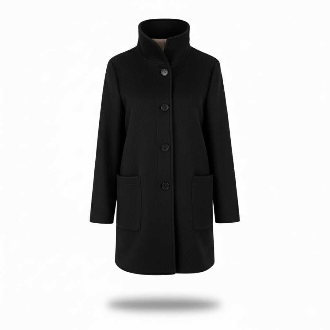 Manteau Femme | Col Montant Élégant & Poches Pratiques