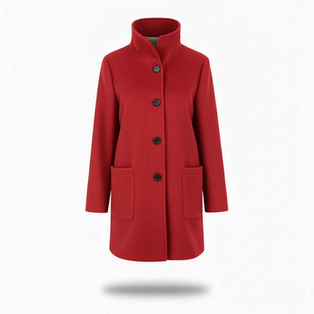 Manteau Femme | Col Montant Élégant & Poches Pratiques