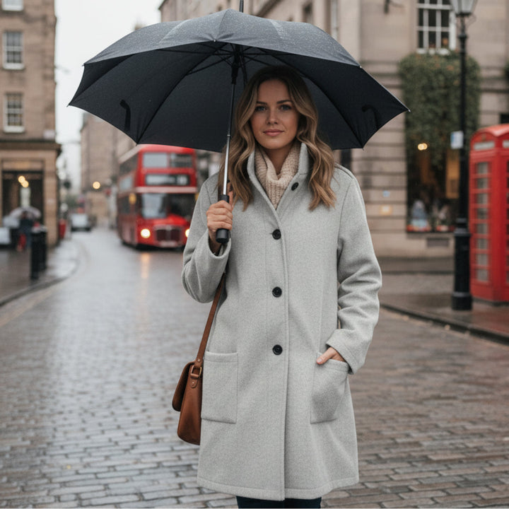 Manteau Femme | Col Montant Élégant & Poches Pratiques