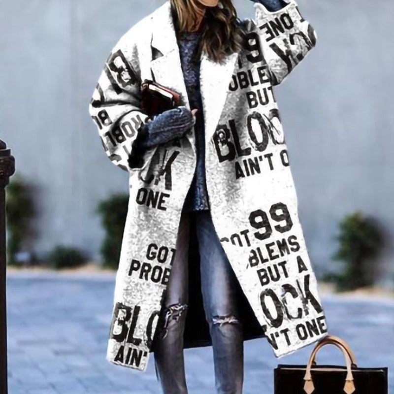 Manteau Femme Long | Coupe Lâche pour l'Automne