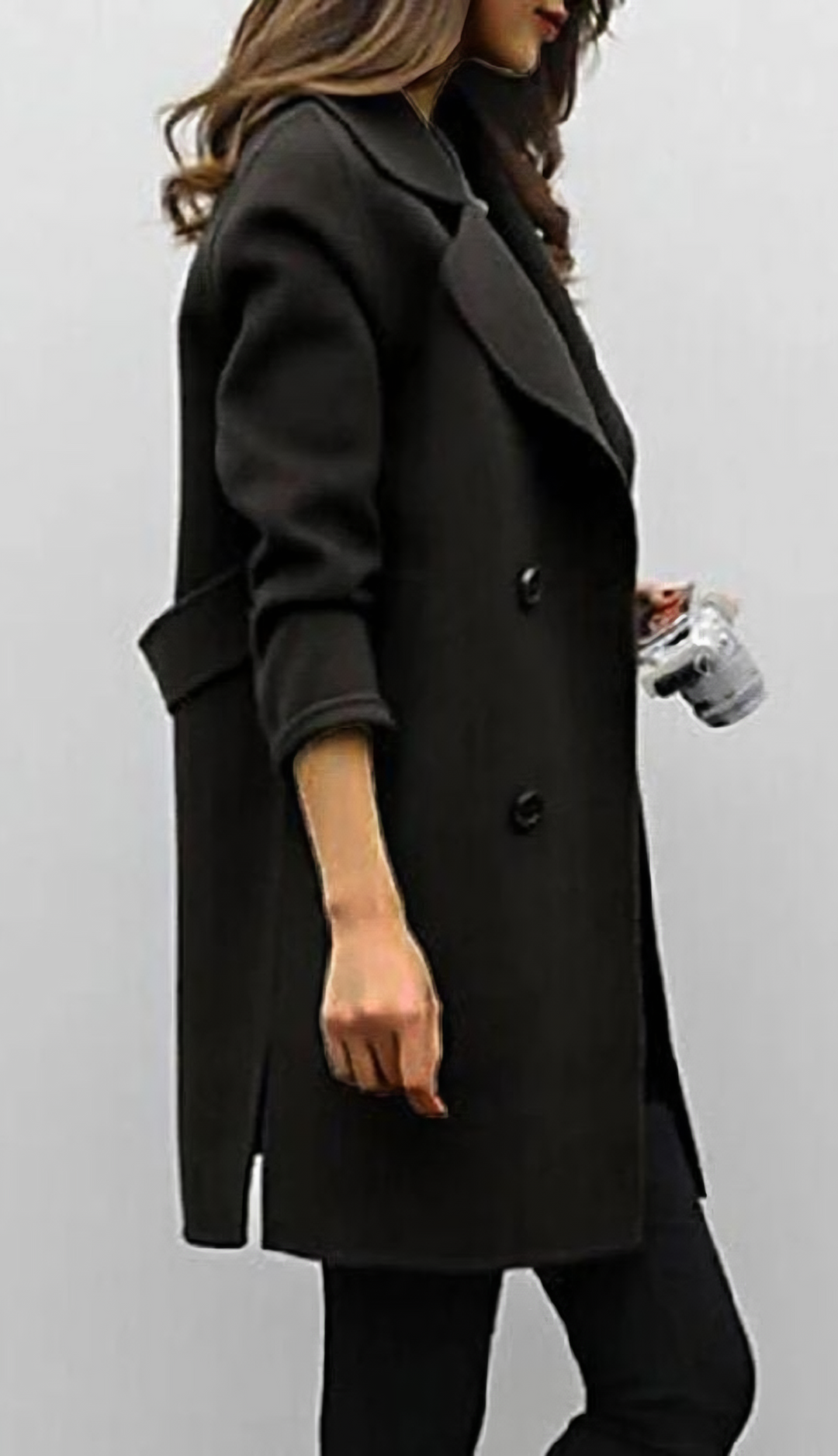 Manteau Femme | Long avec large col à revers