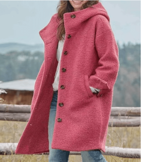 Manteau Femme | Avec Capuche & Fermeture Boutonnée