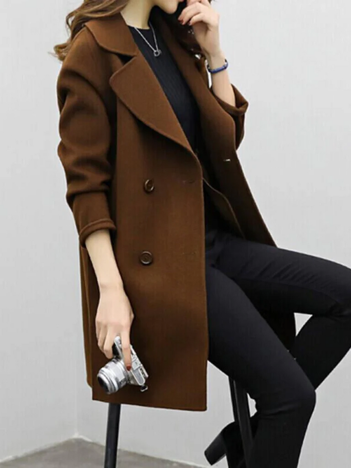 Manteau Femme | Double boutonnage avec revers