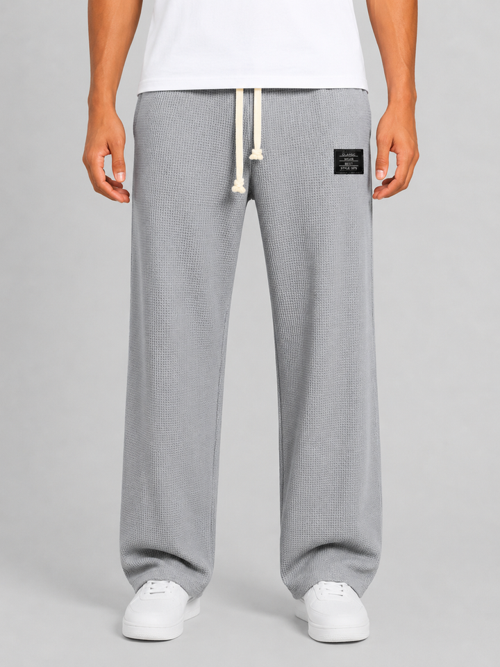 Antoine | Pantalon homme en tricot waffle décontracté