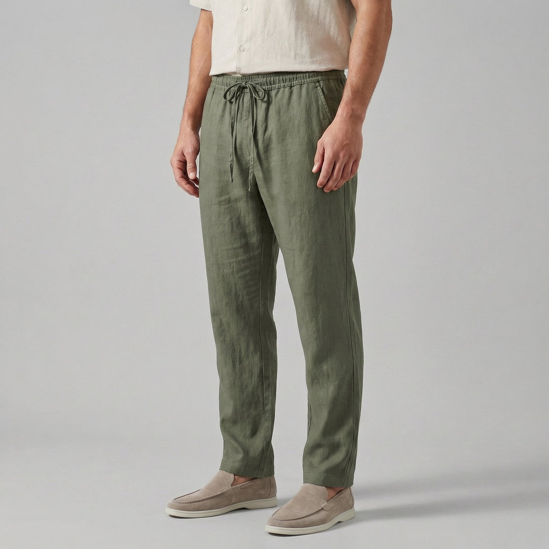 Raphaël | Pantalon en lin à jambes larges pour homme
