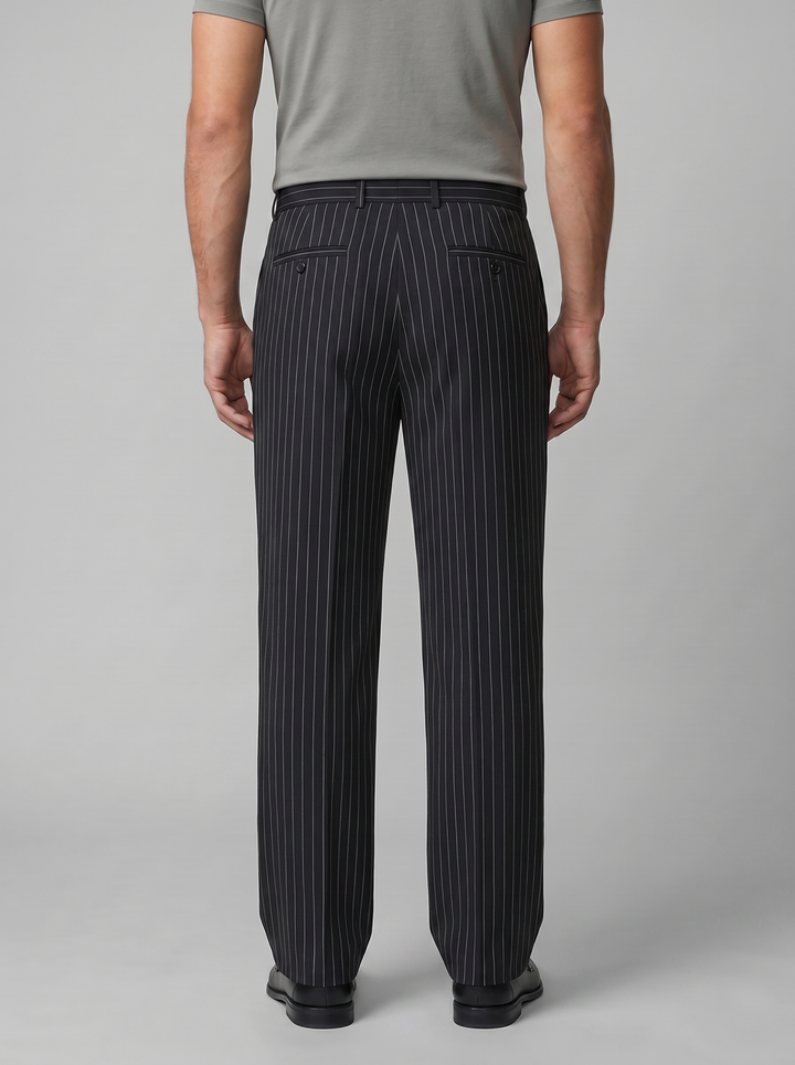 Julien | Pantalon large à rayures pour homme à coupe élégante
