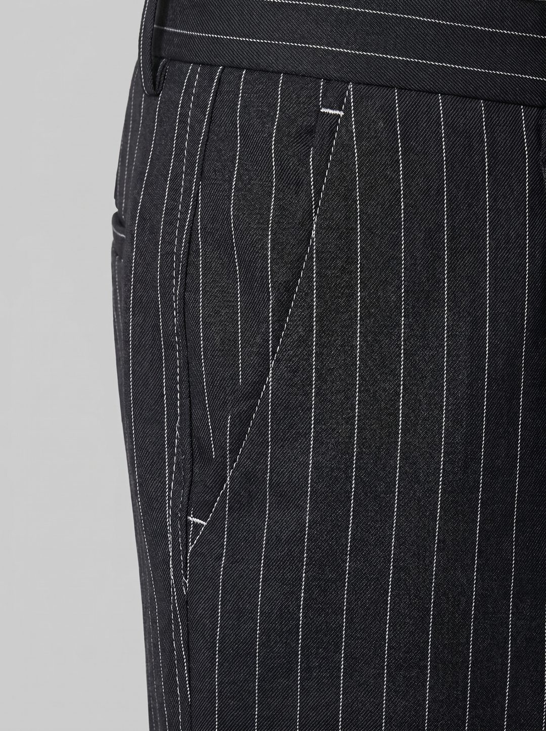 Julien | Pantalon large à rayures pour homme à coupe élégante
