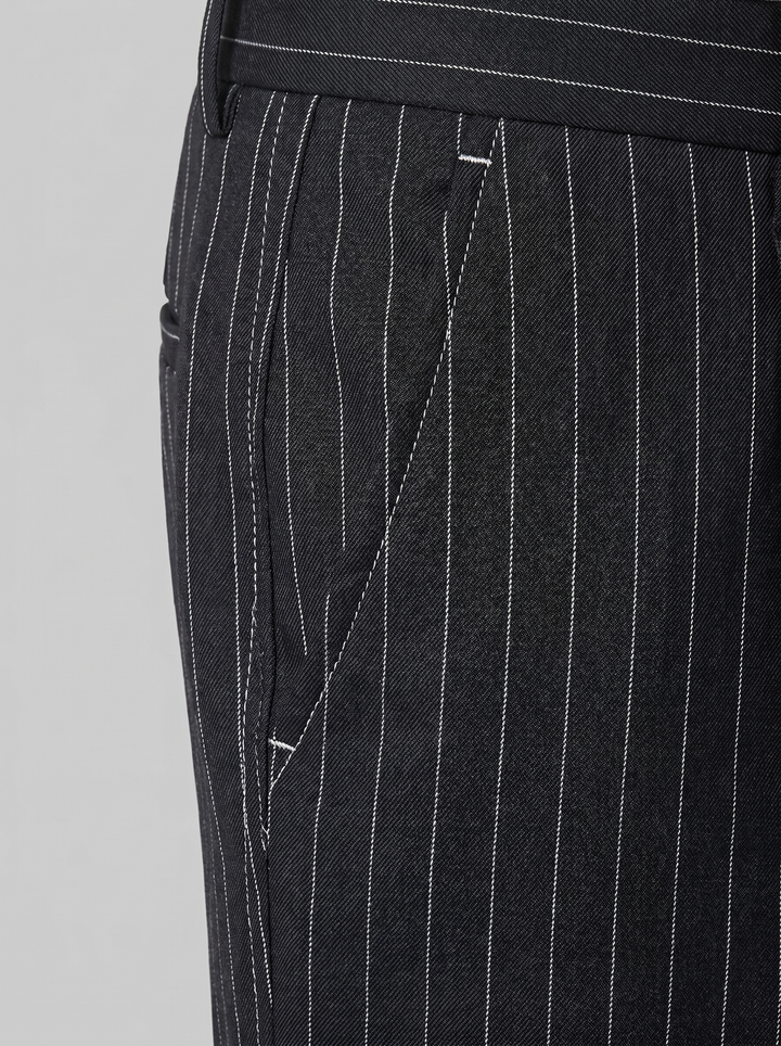 Julien | Pantalon large à rayures pour homme à coupe élégante