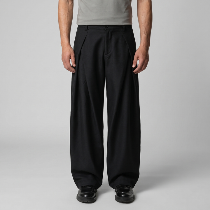Maxime | Pantalon tailleur homme à plis larges et coupe ample