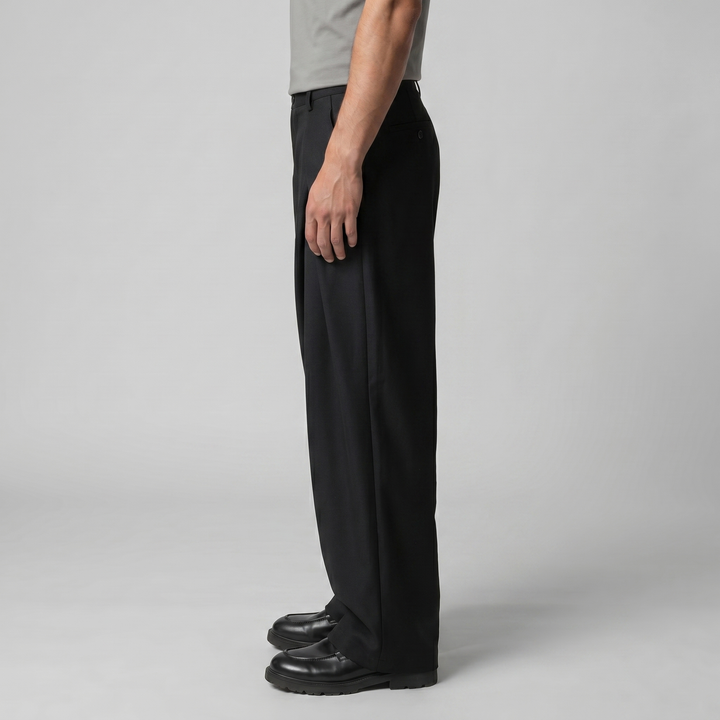 Maxime | Pantalon tailleur homme à plis larges et coupe ample