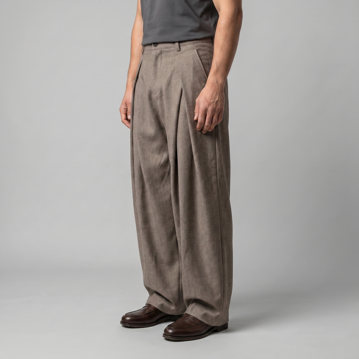 Maxime | Pantalon tailleur homme à plis larges et coupe ample
