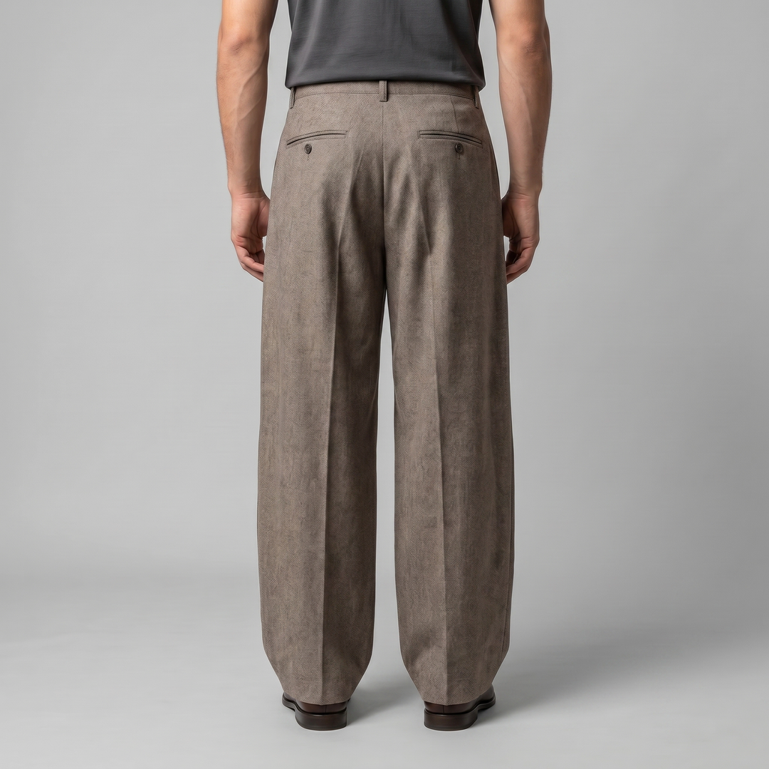 Maxime | Pantalon tailleur homme à plis larges et coupe ample