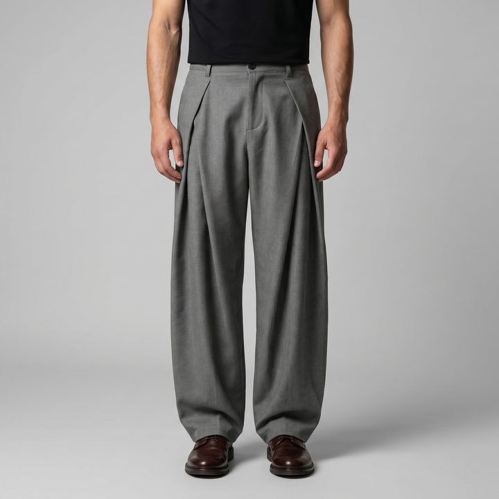 Maxime | Pantalon tailleur homme à plis larges et coupe ample