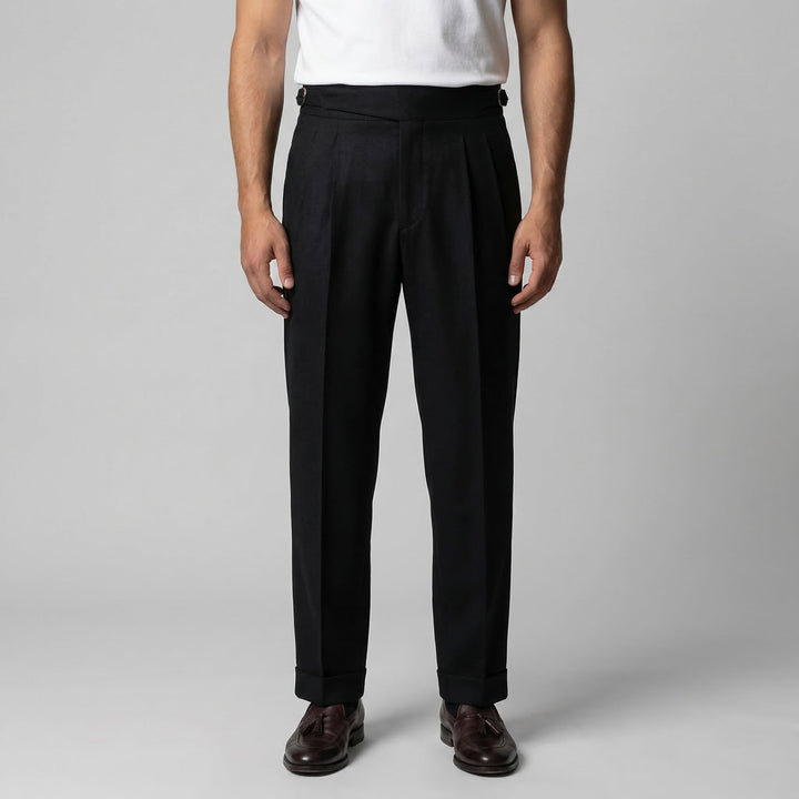 Hugo | Pantalon ajusté à plis pour homme