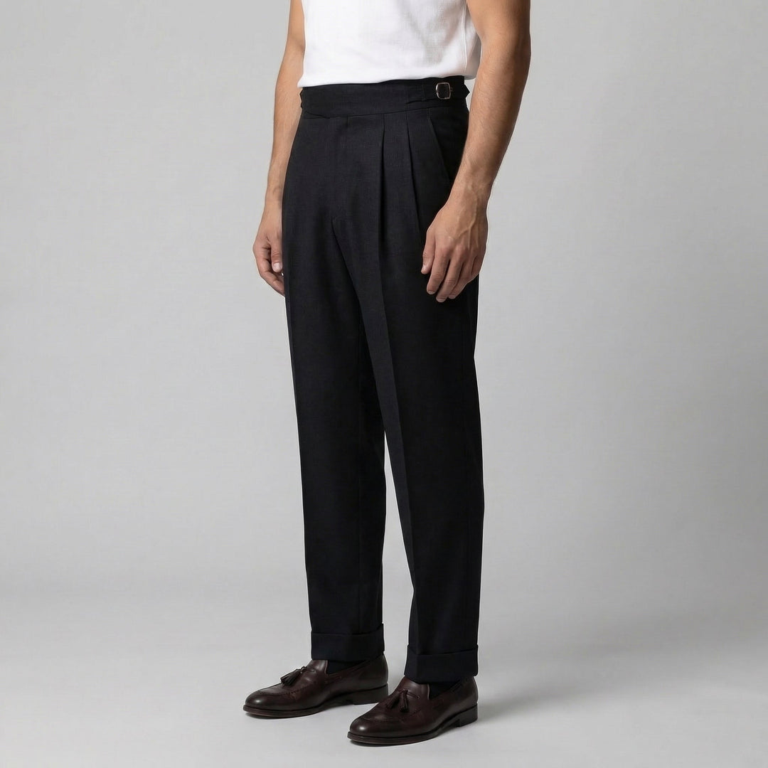 Hugo | Pantalon ajusté à plis pour homme