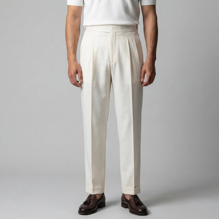 Hugo | Pantalon ajusté à plis pour homme