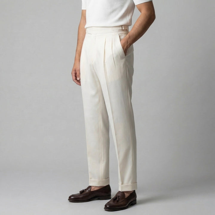 Hugo | Pantalon ajusté à plis pour homme