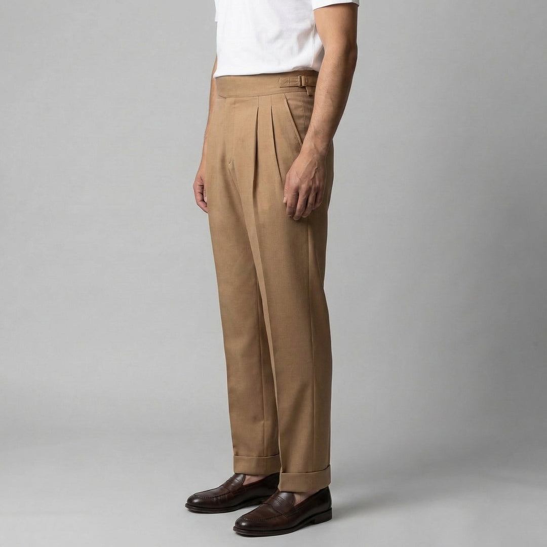 Hugo | Pantalon ajusté à plis pour homme