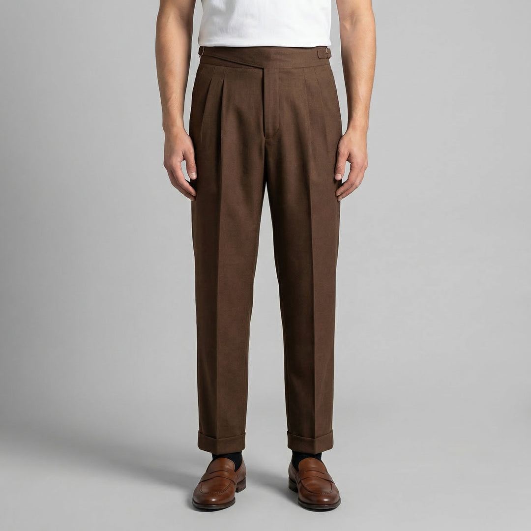 Hugo | Pantalon ajusté à plis pour homme