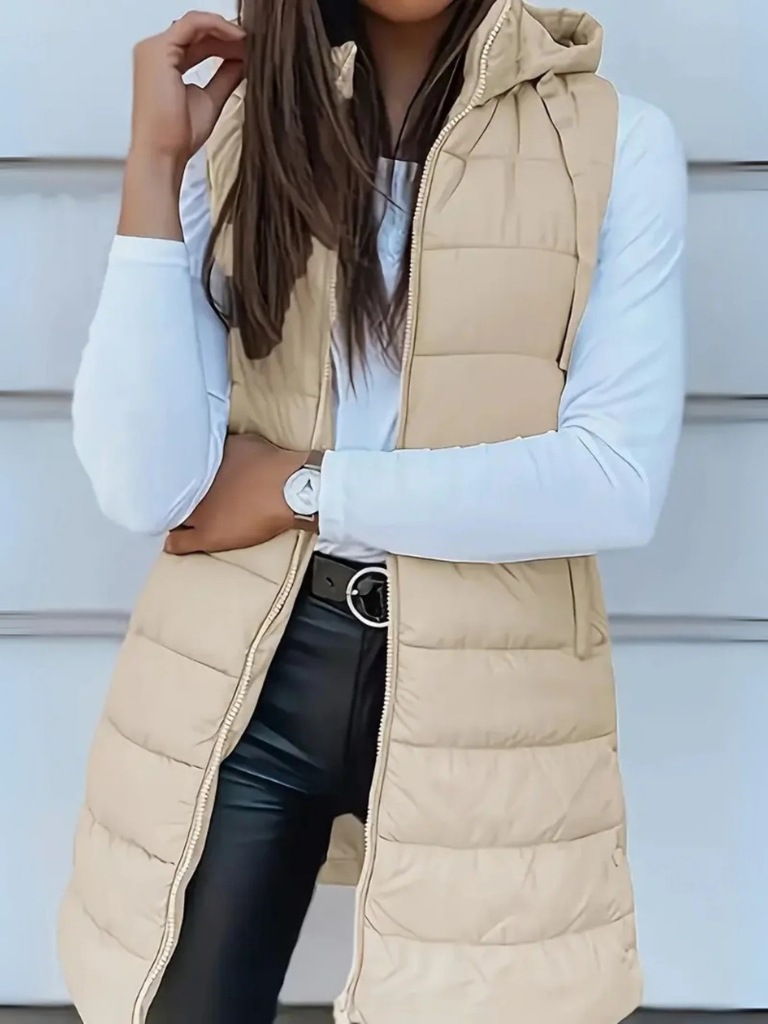 Gilet matelassé pour femmes avec capuche | Léger & Chaud